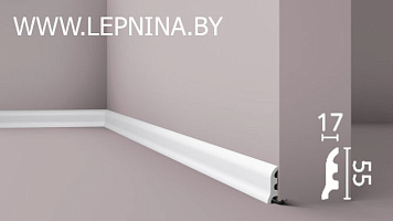 NMC WALLSTYL профиль FL3 выс.плотности 55х17мм белый 40шт/кор *